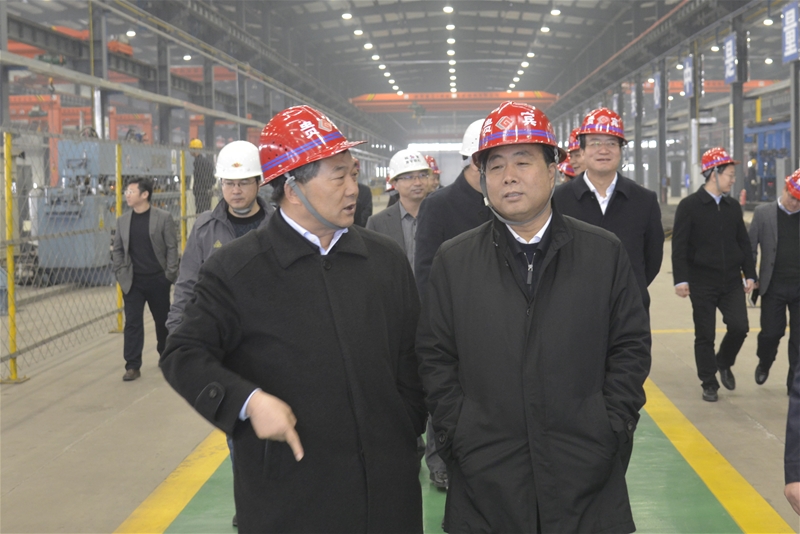 2017年2月16日 时任副省长姜峰（右一）来公司调研